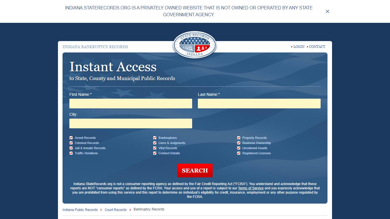 Indiana Bankruptcy Records Online | StateRecords.org